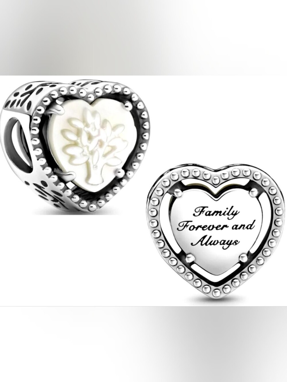 Pandora Sterling Silver Openwork Heart & Family Tree Charm